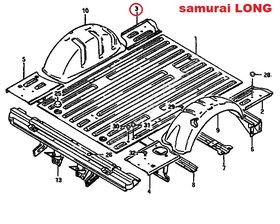 Predná časť vnútorného blatníka ľavá Samurai LONG