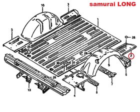Predná časť vnútorného blatníka pravá Samurai LONG