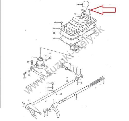Skrutka násady radiacej páky prídavnej prevodovky Vitara - Image 2