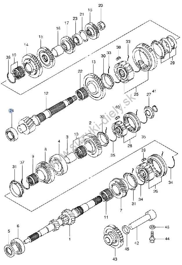 Ložiska prevodovky Ignis II/ Splasch / Swift III – Obrázok 2