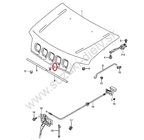 Plastová príchytka 09409-04304 SUZUKI – Obrázok 2