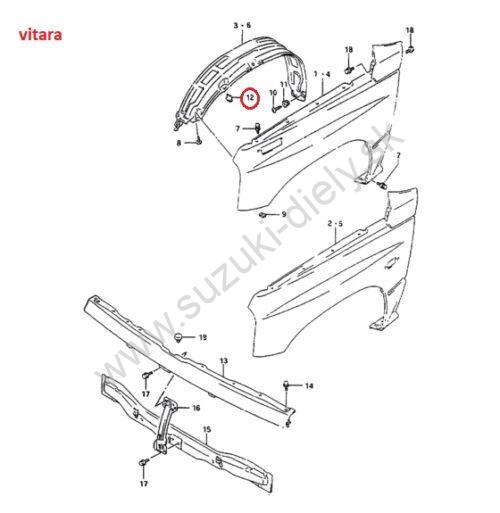 Montážna príchytka rozpínacia priemer 6mm Suzuki balenie 10ks - Image 3