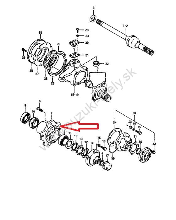 Náboj predného kolesa Suzuki Samurai 410/413 – Obrázok 3