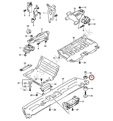 Sileblok nosníka prevodovky Grand Vitara II SUZUKI – Obrázok 2