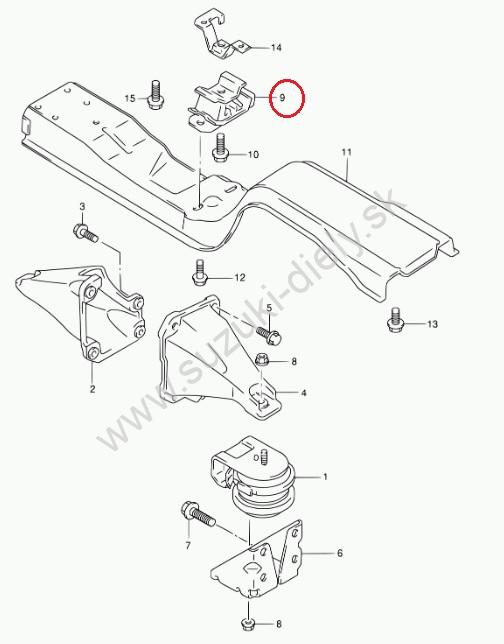 Silenblok pod prevodovku Grand Vitara – Obrázok 3