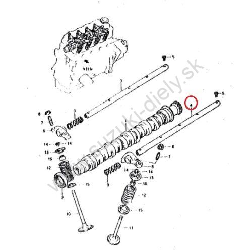 Hriadeľ vahadla motora pre výfukový ventil Samurai SJ 413 1,3 - Image 3