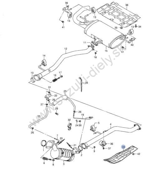 Tepelny kryt výfukového potrubia Grand Vitara II - Image 2