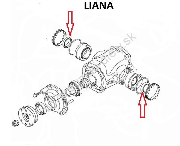 Semering poloosi zadný / rozdeľovacia prevodovka / Liana / SX 4 / Swift 4WD – Obrázok 2