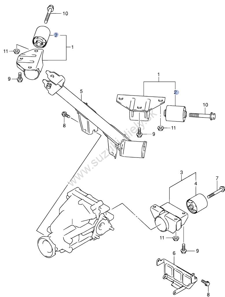 Silenblok zadného diferenciálu Swift III 4x4 zadný – Obrázok 3