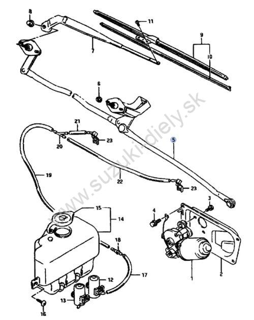 Mechanizmus stieračov Suzuki Vitara - pre Anglickú verziu - Image 2