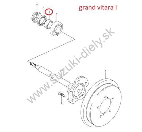 Poistný krúžok zadného ložiska Grand Vitara - Image 2
