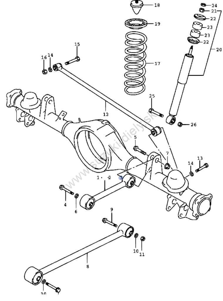 Silenbloky zadného ramena horne Grand Vitara 98-05 – Obrázok 2