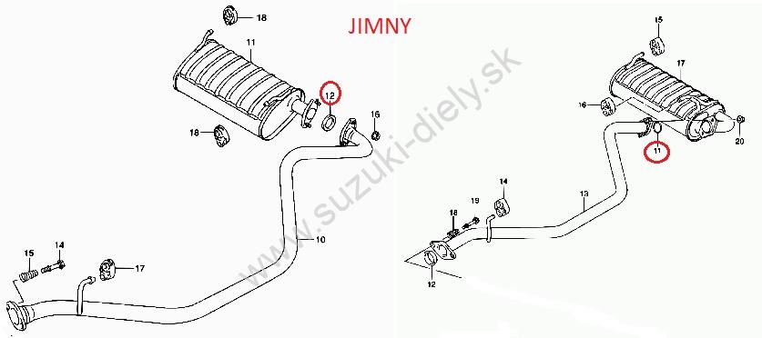 Tesniaci krúžok pre výfukovú trubku Jimny – Obrázok 2