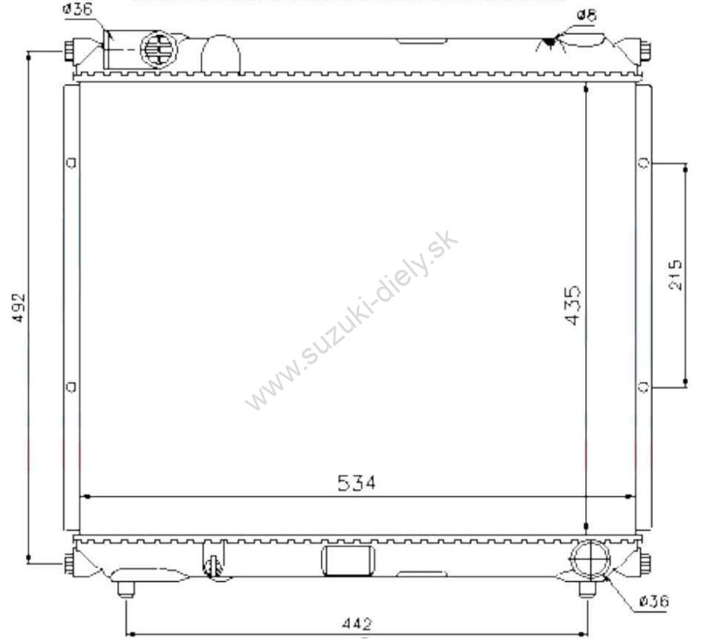Chladič Vitara 1,9TD / 2,0 HDI 530x440x26 – Obrázok 2
