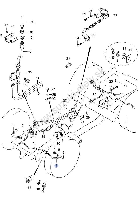 Brzdová hadička predná ľavá Santana Samurai 1,9D 1,9TD – Obrázok 2