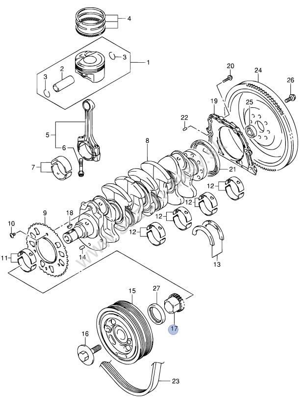 Ozubene koleso predné kľukového hriadeľa SUZUKI 12631-54G11 – Obrázok 2
