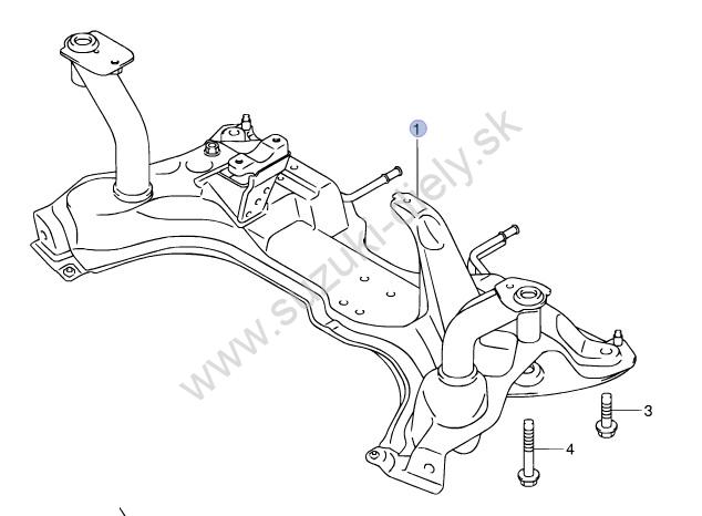 Napravnica, Nosník zavesenia motora SX4 – Obrázok 2