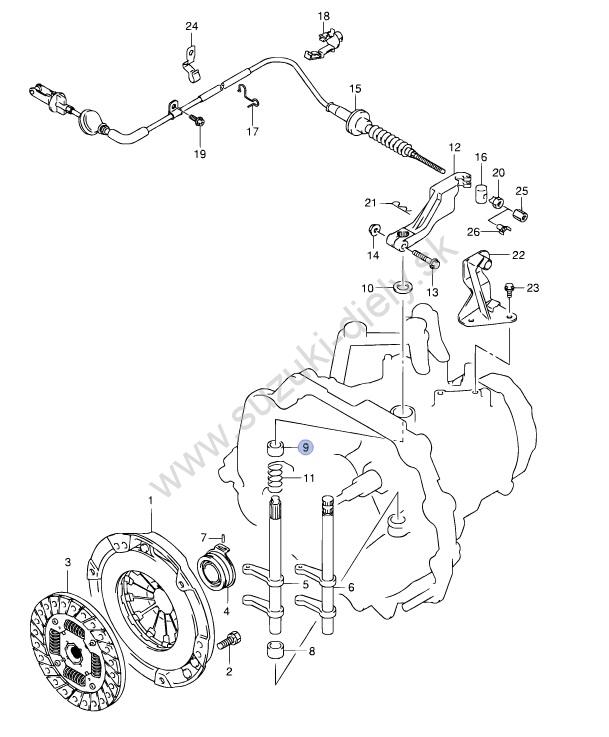 Puzdro svorky vidlice spojky Ignis III/ Splach / Swift III, IV, V – Obrázok 2