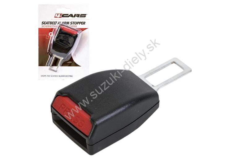 Zarážka bezpečnostného pásu s upínacím mechanizmom