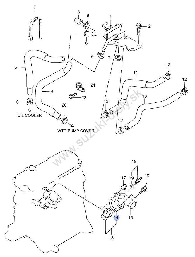 Tesnenie termostatu Vitara / Grand Vitara I 17569-78E00 – Obrázok 2